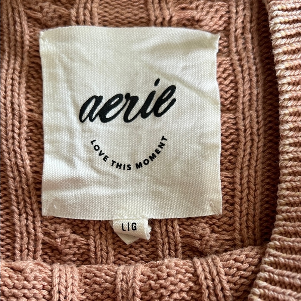 aerie Cable Knit Crewneck Sweater - Picture 3 of 7